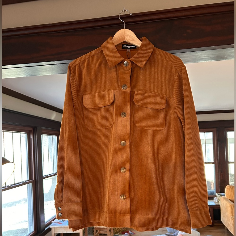 🆕NWT Karl Lagerfeld Paris  Corduroy Shacket - Picture 6 of 12